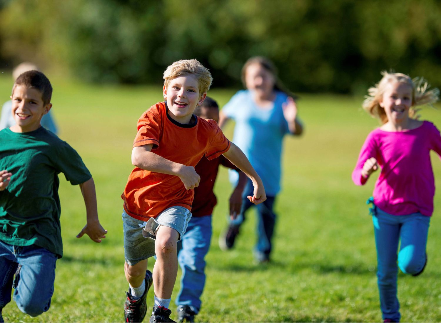 kids running